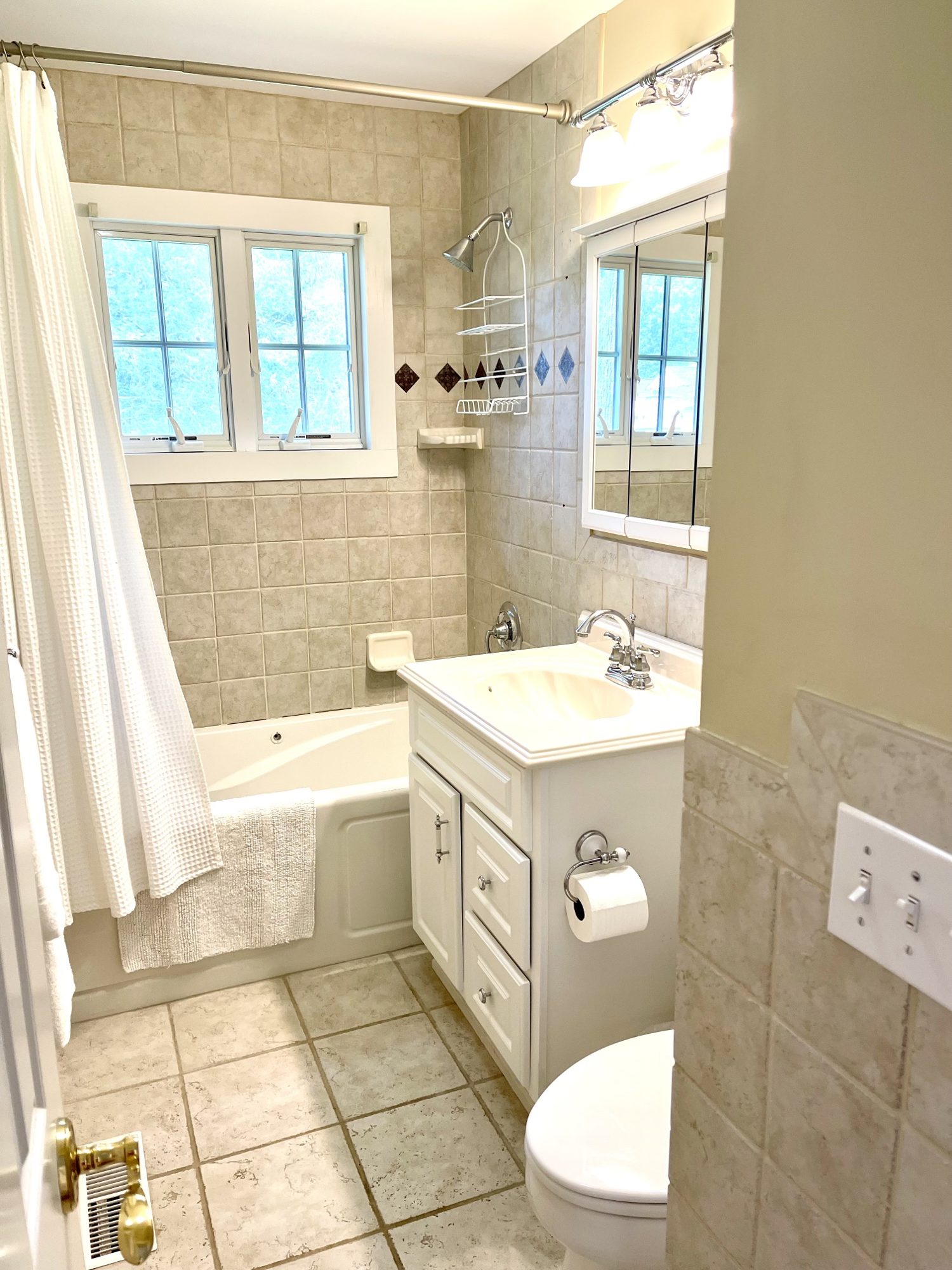Downstairs bathroom with tub