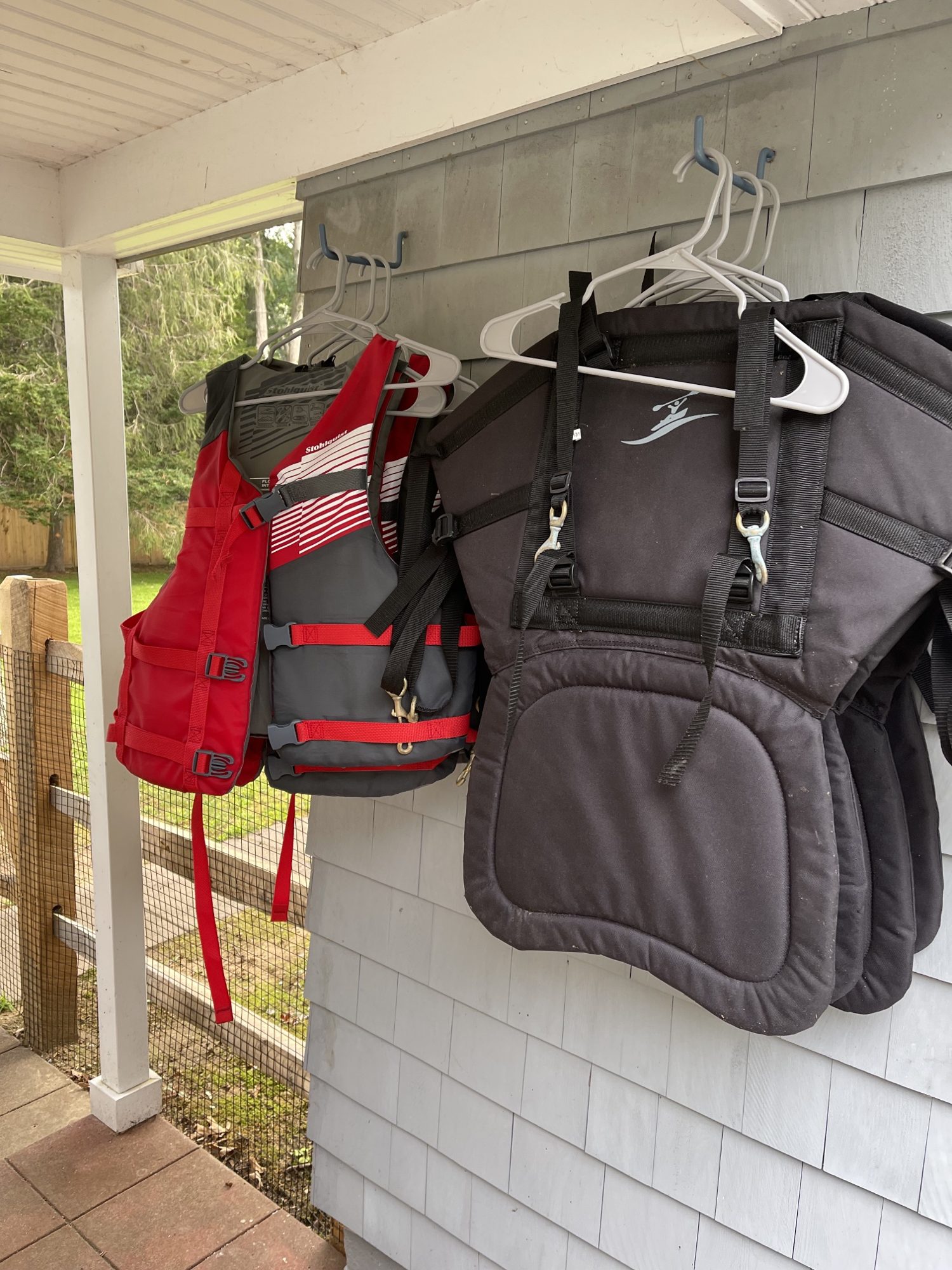 Life jackets and kayak seats provided