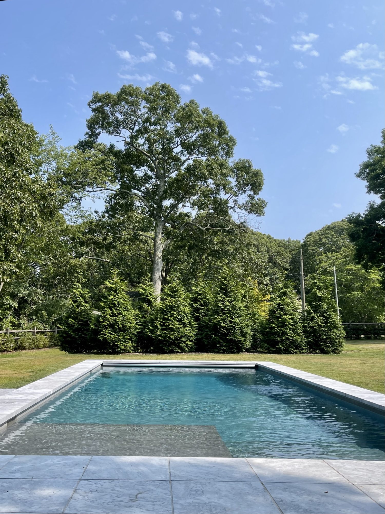 Morning light on the pool
